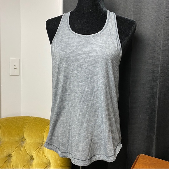 Lululemon Grey Racerback Tank Top Size 4 - Picture 3 of 14